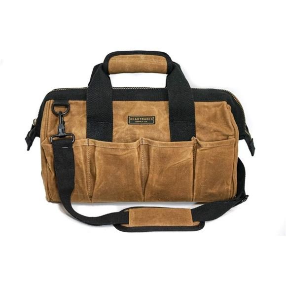 Tool Bag Heavy Duty Waxed Canvas Bag for Gear Tools (15